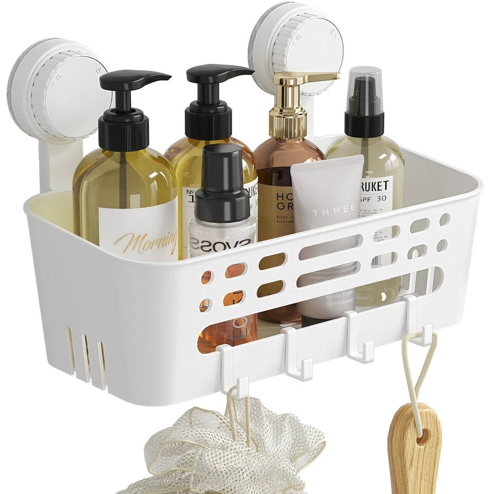 Carrito de ducha extraíble ventosa estantes de ducha para ducha interior Foto 1 de 4