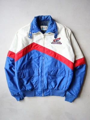 Vintage 80s Honda Racing Team Bomber Jacket Made in USA Size M - Image 1 of 4