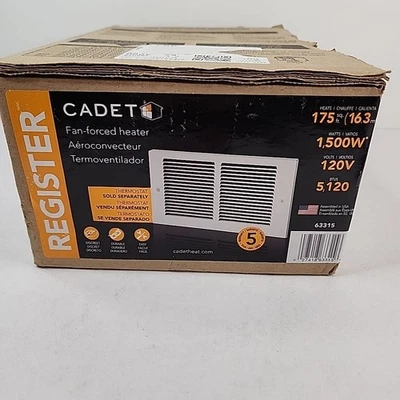 Unidad Ventilador Calentador Forzado Cadet RMC151 1500 W Registro 120V 63315 *leer* Foto 1 de 4