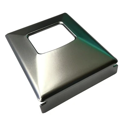 Placa de cubierta de hebilla de cinturón de seguridad níquel cromo delantero trasero plano grande 1964-72 GM 1 pieza Foto 1 de 4