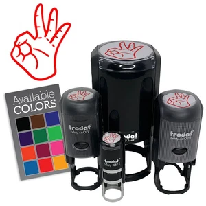 Letrero de mano OK Okay sello de goma autoentintado para estampar planificadores artesanales - Imagen 1 de 10