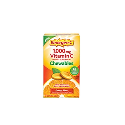 Vitamina C mastigáveis Orange Blast 1000 mg 40 comprimidos por Emergen-C - Imagem 1 de 1