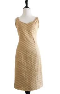 Piazza Sempione Dress Size S Brown Sheath Fitted Stretch Sleeveless - Picture 1 of 17
