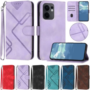 Flip Leather Wallet Cover Case For OPPO Reno 13 12FS 11F Find X8 X6 A96 A80 A60 - Picture 1 of 69
