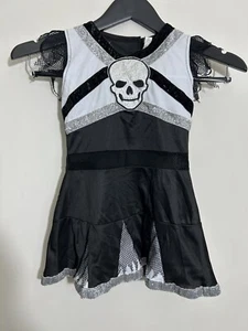 Ra Ra Rebel Cheerleading Costume Skull Black and Silver Size Small 4-6 - Picture 1 of 5
