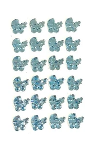 Dijes de carro azul 3D para baby shower autoadhesivos pegatinas artesanías suministros para fiesta - Imagen 1 de 1