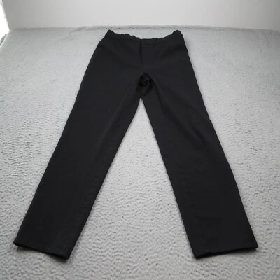 Pantalones Isaac Mizrahi para mujer 8 negros delanteros planos chinos holgados Foto 1 de 4