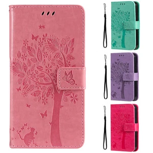 For Huawei P70 Pro Honor 200 X6B Nova 12S Tree Embossed Wallet Case Phone Cover - Picture 1 of 24