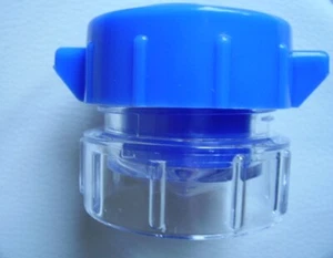Tablettenmörser / Tablettencrusher von Wundmed - blau/klar - mit Pillenfach - Picture 1 of 2