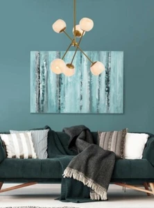 Chandelier Light Fixture Sputnik Glass Shades Modern Living Room or Dining Room - Picture 1 of 8
