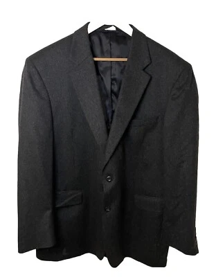 Jos A Bank Charcoal Gray 100% Cashmere 2 Button Sport Coat Jacket Blazer 46R - Image 1 of 4