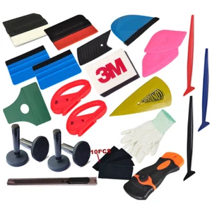 PRO 3M Car Wrapping Tools Vinyl Squeegee Gasket Micro Scraper Window Tint Kit - Picture 1 of 10