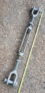 Schwerlast VERZINKT Spannschloss Backen & Backen Drahtseil Takelage Schraube 1m lang 9kg - Bild 1 von 5