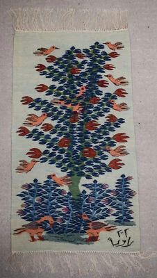 Tapiz popular tradicional egipcio - Arte colgante Kilim de lana tejido a mano - 2,4 pies Foto 1 de 4