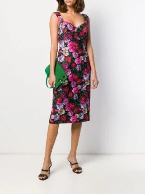 $1.5K ESCADA Jacquard Estampado Floral Midi Vestido Largo Bustier Talla 38 8 M Foto 1 de 4
