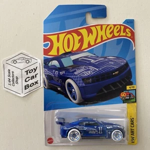 2023 HOT WHEELS #36 - Custom ‘11 Camaro (Blue #4 HW Art Cars - Long Card) B53 - Picture 1 of 1