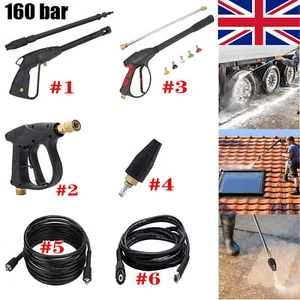 High Pressure Power Washer Spray Gun Car Jet Lance Trigger Wash Wand 5M Hose Kit - Picture 1 of 26