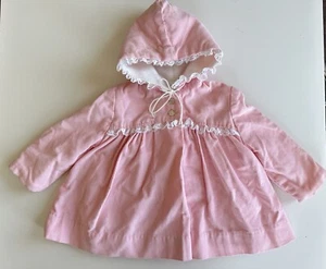 Vintage Girls Toddler Millicents San Francisco pink Corduroy Dress Coat - Picture 1 of 8