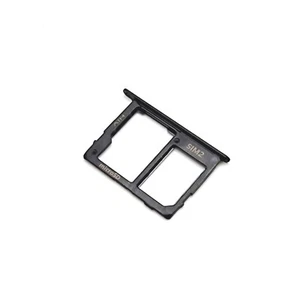 Samsung Galaxy A6 Plus A605F Sim 2 Sd Karte Sim Halter SimTray Sim Slot Schwarz - Picture 1 of 1