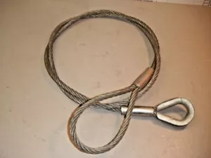 Wire Rope 1/2" x 8' Cable Sling Choker Standard Loop + Thimble End - Picture 1 of 3