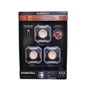 Duracell 1500 Lumen Work Lights, Rechargeable, 3 Count - Picture 1 of 5