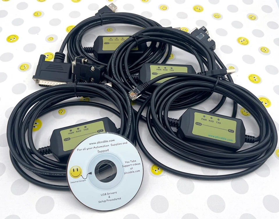 PLC Cable Inc Automation Direct USB D2-DSCBL -1 D3-DSCBL-2 EZ-PGMCBL D2-DSCBL-1 - Image 1 of 1