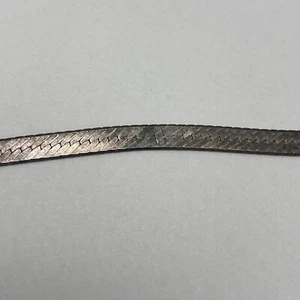 Less than 5 Gram .925 Sterling Silver Herringbone Chain Bracelet 6 1/2" 'AS IS - Picture 1 of 6