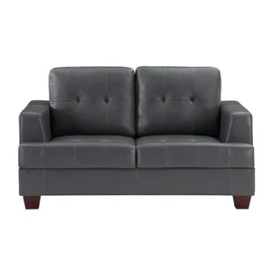 Homelegance Loveseats 37"Hx64"Wx36.5"D Unfinished Wood Symmetrical Armrest Gray - Picture 1 of 6