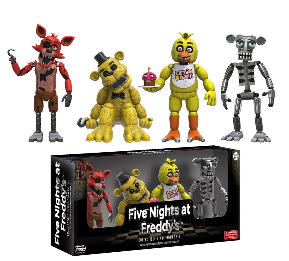 Five Nights at Freddy's paquete de cuatro figuras de vinilo de 2 pulgadas conjunto #1 (NUEVO) EE. UU. Vendedor Foto 1 de 4