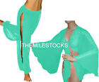 Tms Turquoise Slit Harem Yoga Pant Top Belly Dance Costume Tribal Pantalons Haut