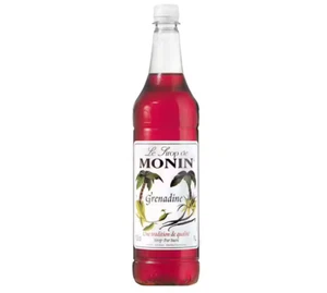 MONIN Premium Grenadine Syrup 1L for Cocktails and Mocktails. Vegan-Friendly, - Picture 1 of 3