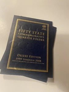 US Fifty State Commemorative Quarter Folder Deluxe Edition 1999-2008 Set Of 2 - Picture 1 of 6