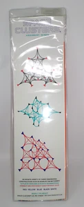 Space Clusters A Building Kit 96 Parts Red Yellow Blue Black White Rods 1997 - Picture 1 of 5