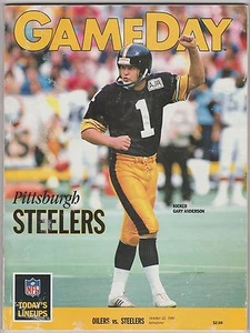 1989 HOUSTON OILERS vs PITTSBURGH STEELERS GameDay Football Program - Picture 1 of 1