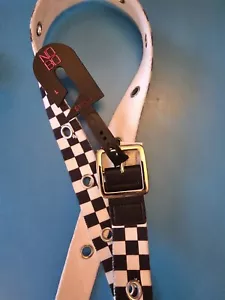No Boundaries Belt Black & White Check Womens Sz L - Picture 1 of 2
