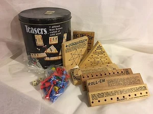 Cardinal 7 Different Brain Busters Teasers Vintage1987 Crafted Solid Wood 690T - Picture 1 of 12