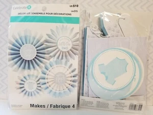LOT 2. Wall decor kit. Hanging Decor for boys baby shower NEW. A-5 - Picture 1 of 4