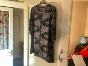 George Damen schwarz Blatt Design Tunika Top Gr. 12 - Bild 1 von 1