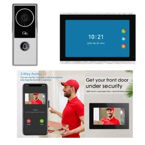 10'' WIFI Monitor IR Motion Detection Remote APP Unlocking Doorbell Door Bell - Picture 1 of 21