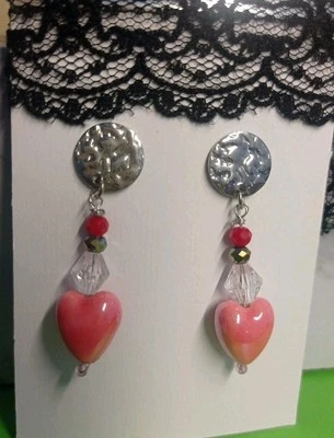 Orecchini Pendenti da Donna  Argento con cuore  Lunghezza  💙 LuaCreazioni 💙 - Immagine 1 di 4