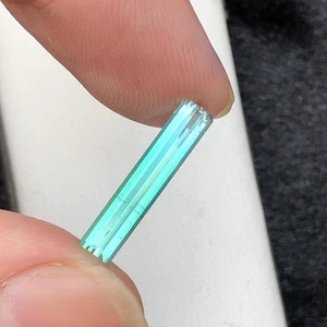 1.86 Carat Natural Emerald Cut Bicolor Tourmaline Gemstone From Afghanistan - Picture 1 of 8