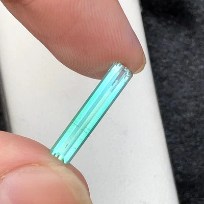 1.86 Carat Natural Emerald Cut Bicolor Tourmaline Gemstone From Afghanistan - Image 1 of 4