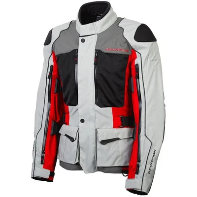 Scorpion Yosemite Mens Textile Motorcycle Jacket Cream/Red/Black LG - Image 1 of 3