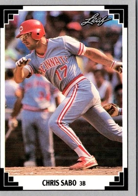 1991 Leaf Chris Sabo #65 Cincinnati Reds Baseball Card - Image 1 of 2