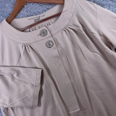 Chaqueta para mujer Mountain Lake XL beige 100 % algodón manga 3/4 botón delantero Foto 1 de 4