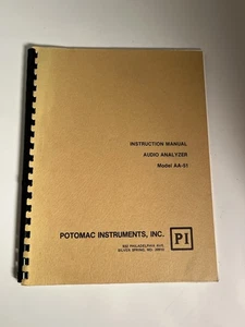 Vintage Potomac Instruments Audio Generator AA-51 Bedienungsanleitung Original OEM - Bild 1 von 4