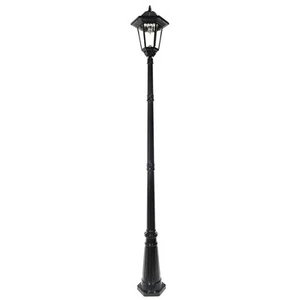 Outdoor Solar Lamp Post, Windsor Bulb, 96-inch Height with Light Pole, Black ... - Picture 1 of 9