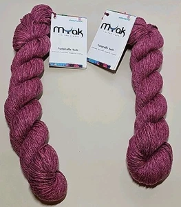 New Lot of 2 - MYak Tibetan Yarns Baby Yak/ Silk Color Samsara Same Dye - Picture 1 of 4