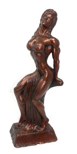 Niels Andersen Female Body Builder Statue Trophy Muscle Woman 14” Draped Nude - Picture 1 of 21