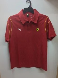 PUMA Scuderia Ferrari Race Mt7 Short Sleeve Polo Shirt Mens Red Casual Large NWT - Picture 1 of 11